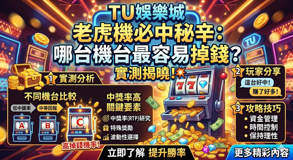 TU娛樂城 老虎機必中秘辛：哪台機台最容易掉錢？實測揭曉！