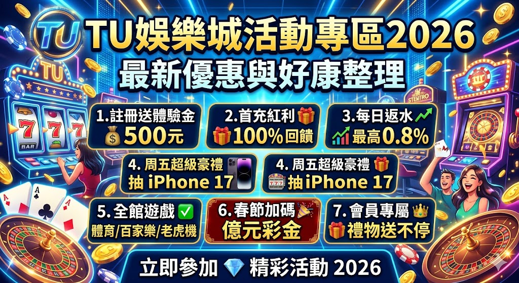 TU娛樂城活動專區2026｜最新優惠與好康整理