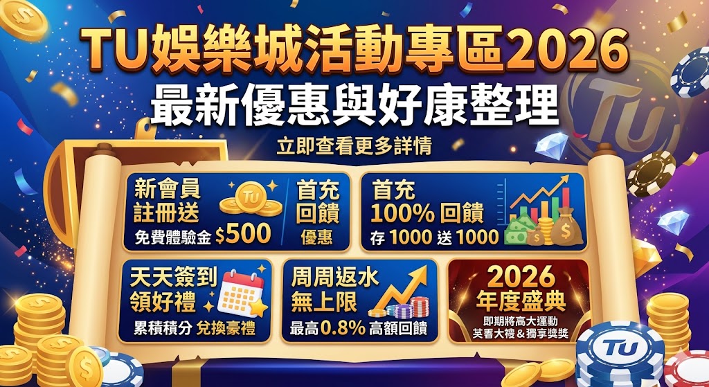 TU娛樂城活動專區2026｜最新優惠與好康整理